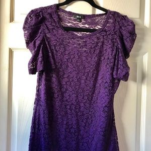 Eggplant lined lace top